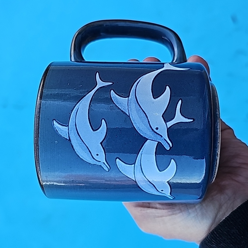 Vintage Otagiri Dolphin Mug Japan